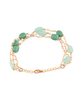 Women's Green Multistrand Beaded Ethnic Bracelet