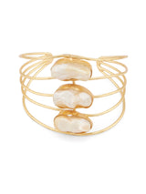 Women's Gold Tone Contemporary Designer Cuff Bracelet