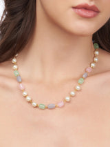 Women's Multicolor Beaded Contemporary Necklace & Chain-ZPFK13764