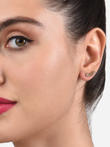Women's Gold Tone Smart Casual Wear Studs and Drop Earrings - Set of 25