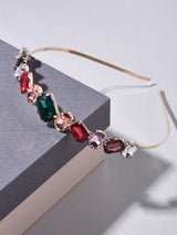Women's Multicolor Rhinestones Embellished Contemporary Hair Band-ZPFK14504