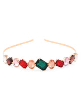 Women's Multicolor Rhinestones Embellished Contemporary Hair Band-ZPFK14504