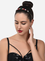 Women's Multicolor Rhinestones Embellished Contemporary Hair Band-ZPFK14504
