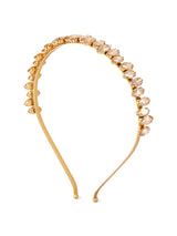 Women's Gold Tone Dazzling Marquee Stones Embellished Contemporary Hair Band-ZPFK14584