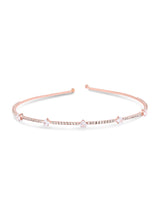 Women's Rose Gold Dazzling Diamonds Embellished Contemporary Hair Band-ZPFK14665