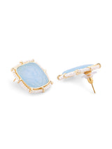 Women's Grey Stones Multistrand Pearls Choker Necklace Earring & Ring Set-ZPFK14819