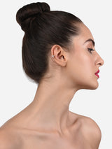 Women's Combo of 2 Rose Gold Cubic Zirconia Brass Ear Cuff Earrings-ZPFK15122