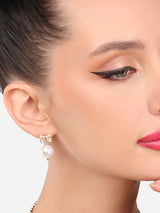 Women's Gold Tone Contemporary Studs and Drop Earrings - Set of 25