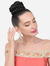 Women's Multicolor Meenakari Cluster Layered Drop Jhumki Earring