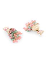 Women's Multicolor Meenakari Cluster Layered Drop Jhumki Earring
