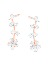 Women's Rose Gold Dazzling Diamonds Contemporary Ear Cuff Earring-ZPFK15619
