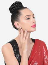 Women's Rose Gold Dazzling Diamonds Contemporary Ear Cuff Earring-ZPFK15619