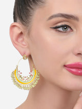 Women's Multicolor Meenakari Cluster Beads Drop Ethnic Chandbali Earring