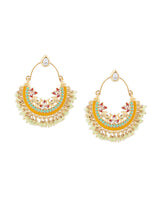 Women's Multicolor Meenakari Cluster Beads Drop Ethnic Chandbali Earring
