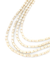 Women's Gold Tone Multilayer Beaded Long Necklace