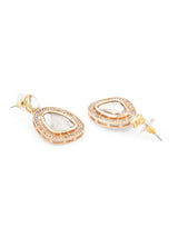 Women's Gold Tone Dazzling Kundan & Austrian Diamonds Necklace Earring & Ring Set