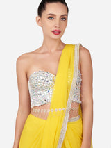 Women's Gold Tone Kundan Embellished Beaded Chain Fringe Bridal Kamarbandh-ZPFK16130