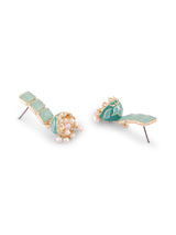 Women's Mint Green Enamel Ethnic Style Jhumki Earring