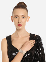 Women's Gold Tone Dazzling Austrian Diamonds Multistrand Pearls Bracelet-ZPFK16599