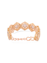 Women's Gold Tone Kundan & Austrian Diamonds Ethnic Bracelet-ZPFK16744