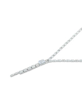 Women's Silver Tone Dazzling Stones Party Bling Lariat Contemporary Necklace Earring & Ring Set