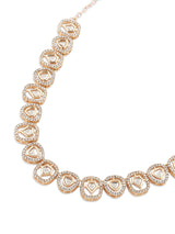 Women's Gold Tone Kundan and Dazzling Austrian Diamonds Necklace Earring and Ring Set
