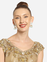 Women's Combo of 2 Turquoise Blue & Red Enamel Beads Ethnic Drop Earring-ZPFK16847