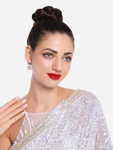 Women's Set of 2 Multi-Colour Floral Enamel Beads & Kundan Traditional Jhumki Earring-ZPFK16855