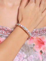 Women's Rose Gold Dazzling Austrian Diamonds Bracelet - Pack of 2
