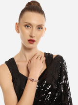 Women's Rose Gold Dazzling Austrian Diamonds Bracelet - Pack of 2