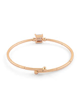 Women's Rose Gold Dazzling Cubic Zirconia Embellished Brass Kada Bracelet