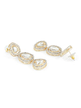 Women's Gold Tone Artificial Stones & Beads Embellished Necklace Earring & Ring Set
