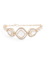 Women's Gold Tone Artificial Stones & Dazzling Austrian Diamonds Ethnic Bracelet-ZPFK17071
