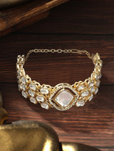 Women's Gold Tone Artificial Stones & Dazzling Austrian Diamonds Ethnic Bracelet-ZPFK17072