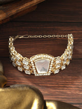 Women's Gold Tone Artificial Stones & Dazzling Austrian Diamonds Ethnic Bracelet-ZPFK17073