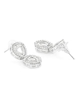 Women's Silver Tone Dazzling Austrian Diamonds Necklace Earring and Ring Set