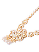Women's Gold Tone Dazzling Austrian Diamonds & Stones Embellished Necklace & Earring Set-ZPFK17566