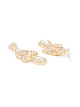 Women's Gold Tone Dazzling Stones Austrian Diamonds Necklace Earring and Maangtikka Set