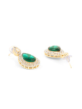 Women's Green Dazzling Stones Austrian Diamonds Necklace and Earring Set