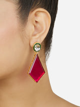 Women's Combo of 2 Multicolor Stones Dazzling Austrian Diamonds Mere Meenakari Drop Earrings-ZPFK18307