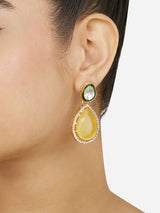 Women's Combo of 2 Multicolor Stones Dazzling Austrian Diamonds Mere Meenakari Drop Earrings-ZPFK18307