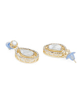 Women's Gold Tone Dazzling Stones Austrian Diamonds Embellished Necklace and Earring Set