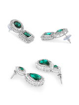 Women's Green Stones Austrian Diamonds Necklaces & Earrings - Set of 2