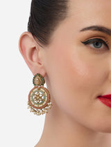 Women's Multicolor Beads Embellished Dazzling Stones Traditional Dangle Earring-ZPFK19029