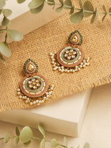 Women's Multicolor Beads Embellished Dazzling Stones Traditional Dangle Earring-ZPFK19029