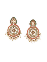 Women's Multicolor Beads Embellished Dazzling Stones Traditional Dangle Earring-ZPFK19029