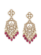 Women's Wine Beads Drop Dazzling Stones Embellished Dangle Earring