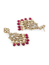 Women's Wine Beads Drop Dazzling Stones Embellished Dangle Earring