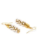 Women's Gold Tone South Indian Style Pearl Embellished Necklace & Earring Set-ZPFK3421