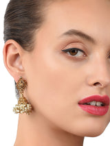 Women's Antique Gold Tone Traditional Jhumki Earring